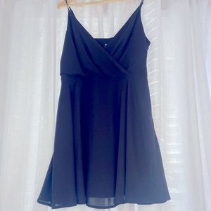 Black express mini spaghetti party dress